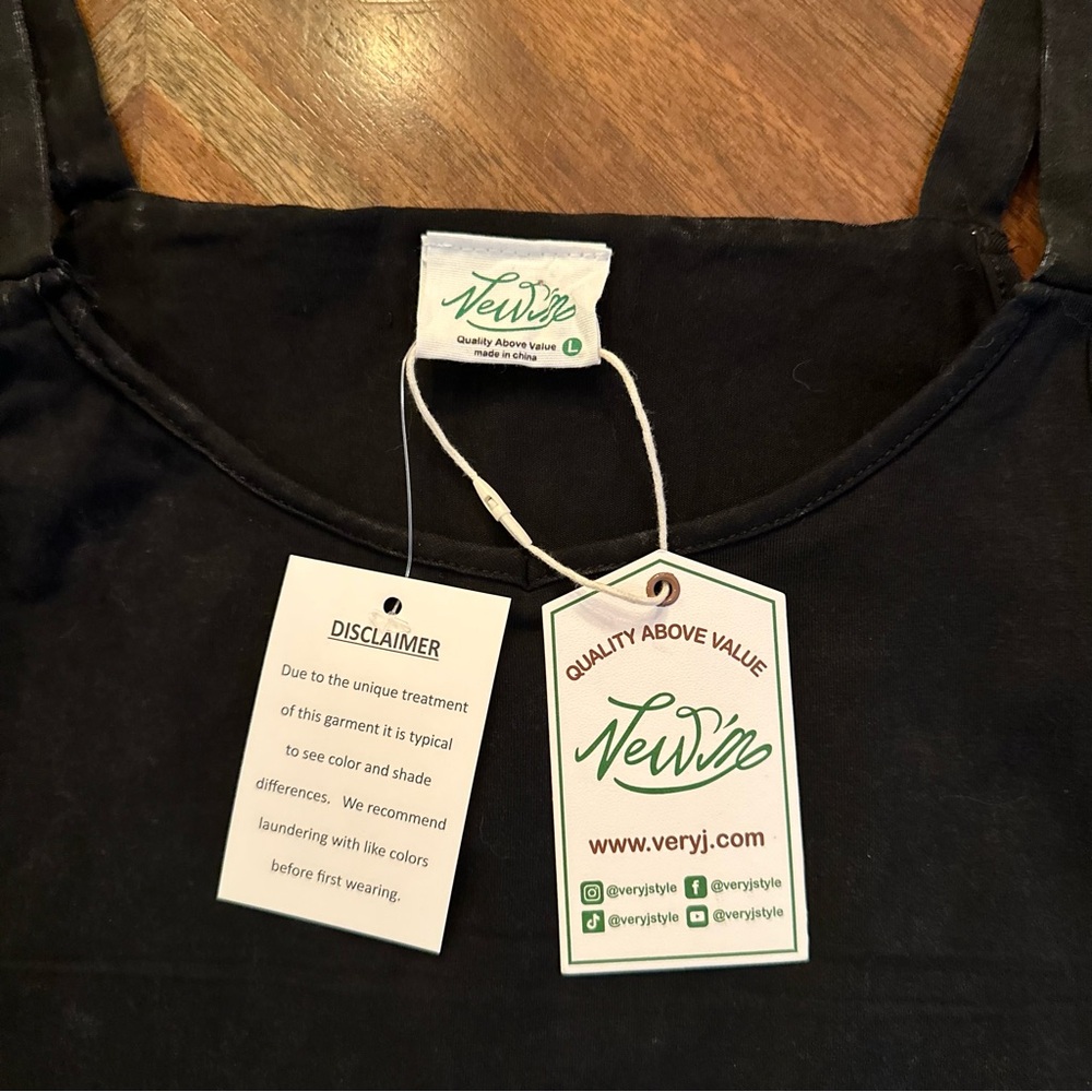 Distressed Black Newin Knit Mini Romper Dress size L - Picture 12 of 12